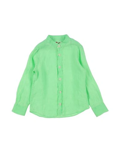 Shop Mc2 Saint Barth Toddler Boy Shirt Green Size 6 Linen