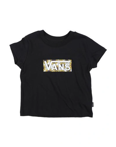 Shop Vans Toddler Girl T-shirt Black Size 4 Cotton