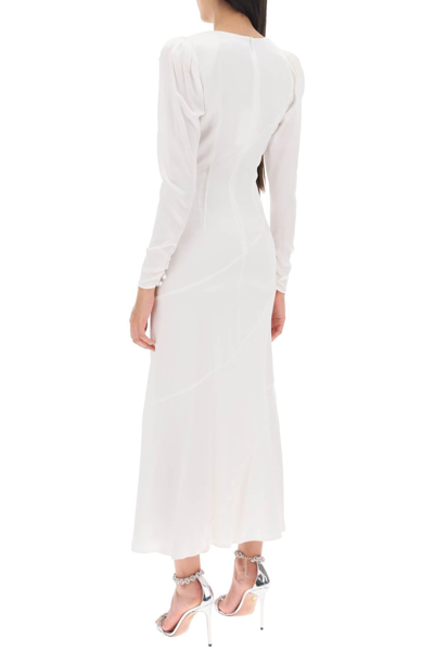 Shop Alessandra Rich Long Dress In Silk Satin