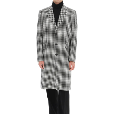 Shop Alexander Mcqueen Pied De Poule Wool Coat