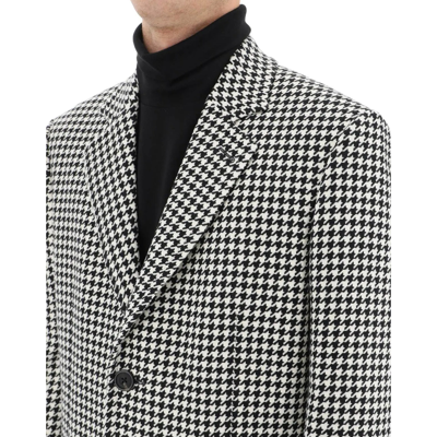 Shop Alexander Mcqueen Pied De Poule Wool Coat