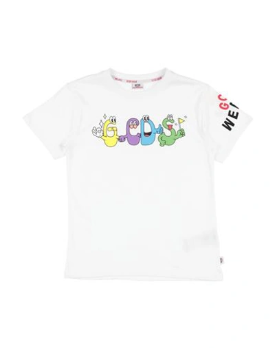 Shop Gcds Mini Toddler Boy T-shirt White Size 6 Cotton, Elastane