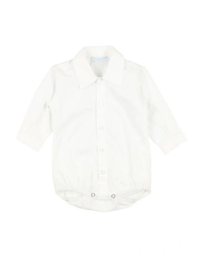 Shop Manuell & Frank Newborn Boy Baby Bodysuit White Size 0 Cotton, Elastane