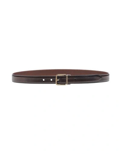 Shop Dolce & Gabbana Man Belt Dark Brown Size 43 Soft Leather