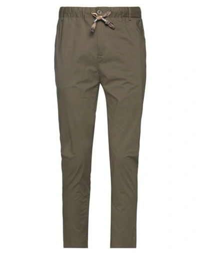 Shop Grey Daniele Alessandrini Man Pants Military Green Size 30 Cotton, Elastane, Polyester
