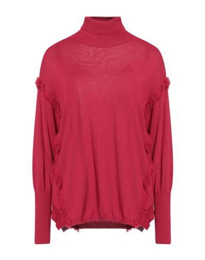 Shop Caractere Caractère Woman Turtleneck Fuchsia Size Xl Polyacrylic, Virgin Wool In Pink