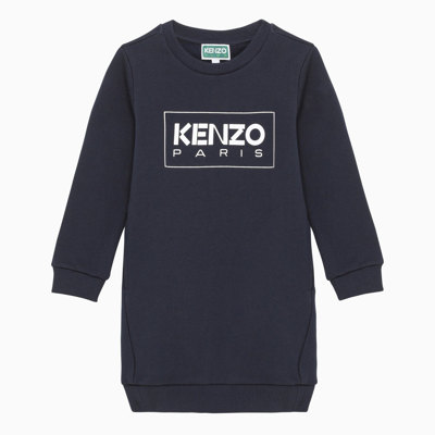 Shop Kenzo Blue Logoed Dress