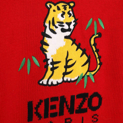 Shop Kenzo Tokyo Paris Kotora Tiger Red Dress
