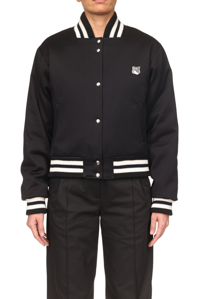 Shop Maison Kitsuné Fox Head Bomber Jacket