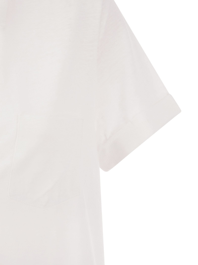 Shop Majestic Short Sleeved Linen Polo Shirt