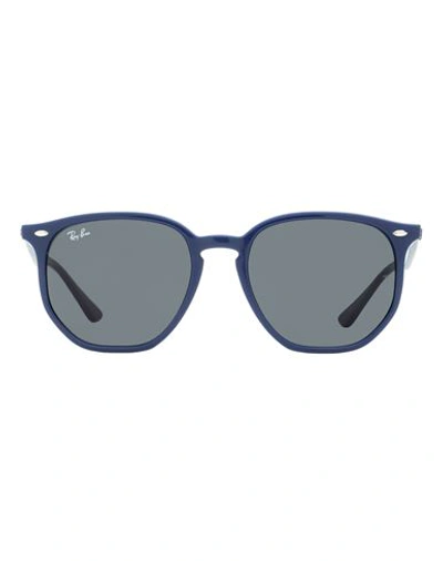 Shop Ray Ban Ray-ban Ray-ban Geometric Rb4306 Sunglasses Sunglasses Blue Size 54 Plastic