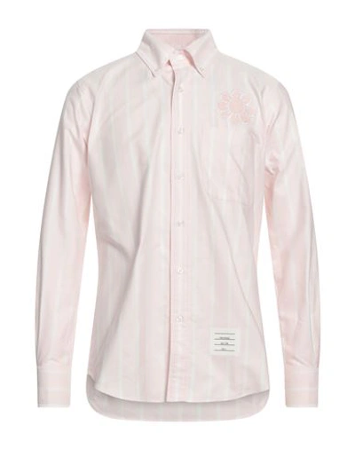 Shop Thom Browne Man Shirt Light Pink Size 3 Cotton, Polyester