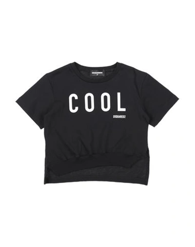 Shop Dsquared2 Toddler Girl T-shirt Black Size 4 Cotton