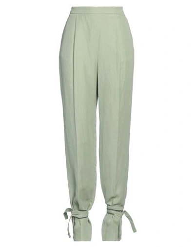 Shop Fabiana Filippi Woman Pants Sage Green Size 10 Viscose, Linen, Ecobrass
