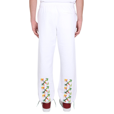 Off-white Off- Cotton Brush Arrow Sweatpants With Graphic Men's Print