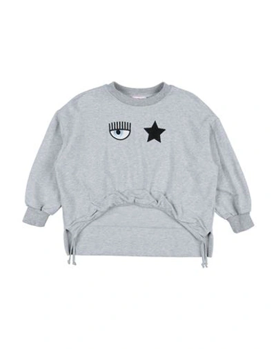 Shop Chiara Ferragni Toddler Girl Sweatshirt Grey Size 6 Cotton, Elastane