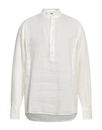 Shop Mauro Grifoni Grifoni Man Shirt White Size 44 Linen