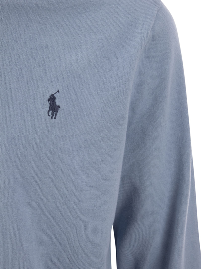 Shop Polo Ralph Lauren Crew Neck Sweater In Cotton