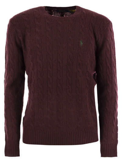 Polo Ralph Lauren Ralph Lauren Cable Knit Jumper Burgundy