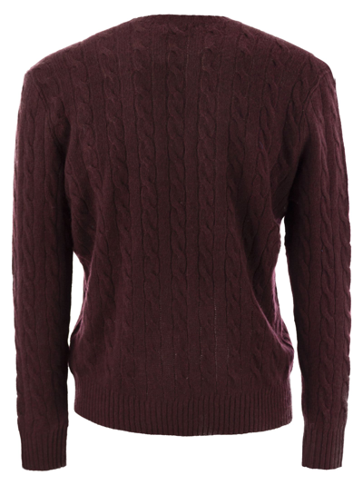Polo Ralph Lauren Ralph Lauren Cable Knit Jumper Burgundy