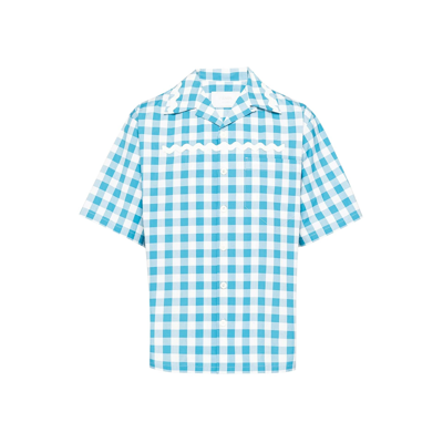 Shop Prada Checked Cotton Shirt