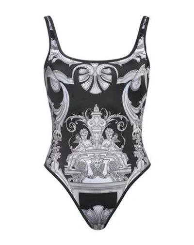 Shop Versace Woman One-piece Swimsuit Black Size 2 Polyester, Elastane