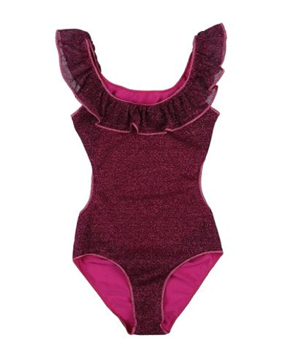Shop Oseree Oséree Toddler Girl One-piece Swimsuit Fuchsia Size 6 Polyester, Nylon, Elastane In Pink