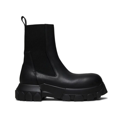 Shop Rick Owens Logo Embossed Boots