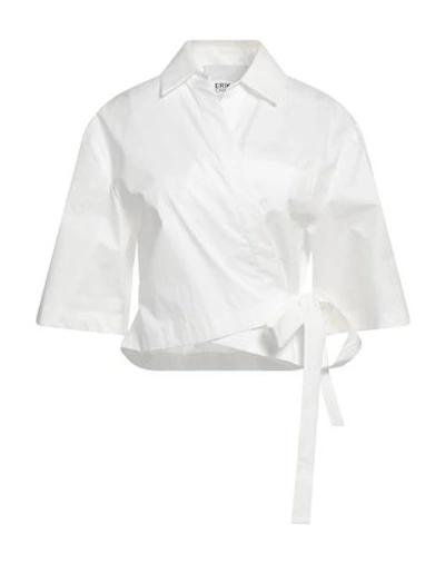 Shop Erika Cavallini Woman Shirt White Size 4 Cotton, Elastane