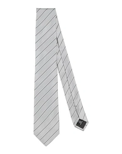 Shop Caruso Man Ties & Bow Ties Light Grey Size - Silk