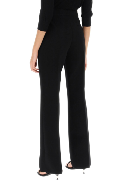 Shop Tory Burch Straight Leg Pants In Crepe Cady