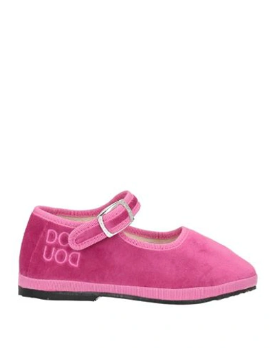 Shop Douuod Toddler Girl Ballet Flats Fuchsia Size 9c Textile Fibers In Pink
