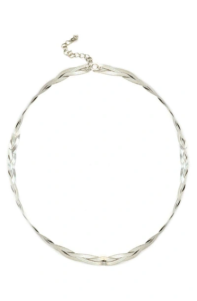 Shop Panacea Braided Snake Chain Bracelet In Silver