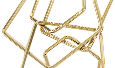 Shop Panacea Geo Link Drop Earrings In Gold