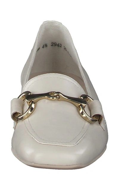 Paul Green Lil Lux Flat In Cream Soft Nappa