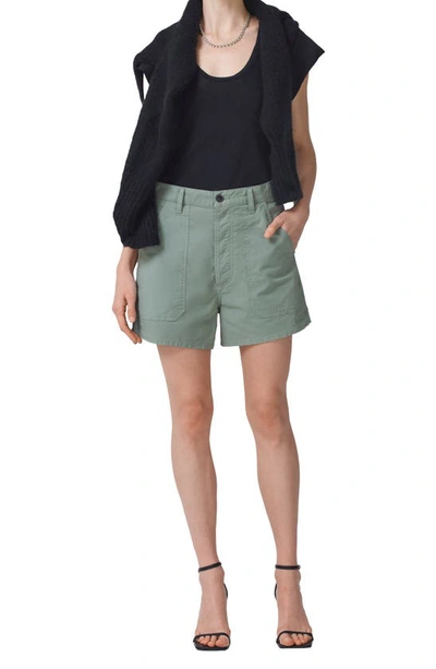 Shop Citizens Of Humanity Frances High Waist Shorts In Nova