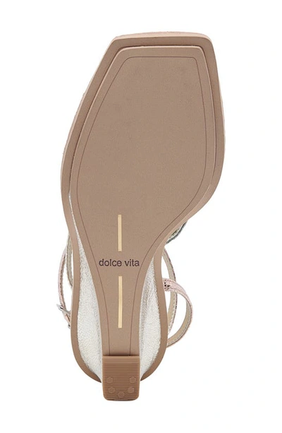 Shop Dolce Vita Gemini Ankle Strap Wedge Sandal In Metallic Multi Crackled Stella