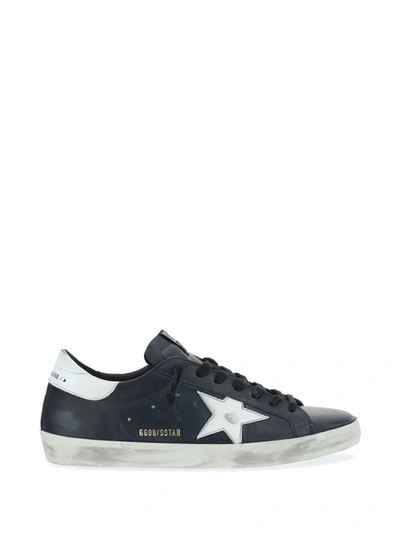 Shop Golden Goose Super Star Sneakers With Used Effect Leather