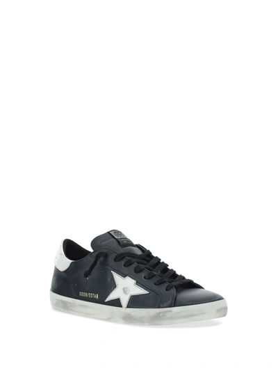 Shop Golden Goose Super Star Sneakers With Used Effect Leather