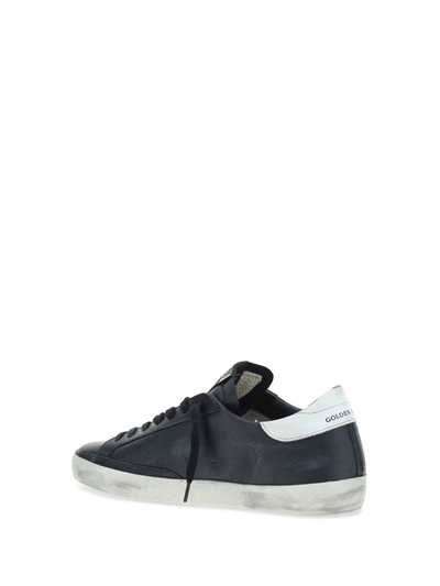 Shop Golden Goose Super Star Sneakers With Used Effect Leather