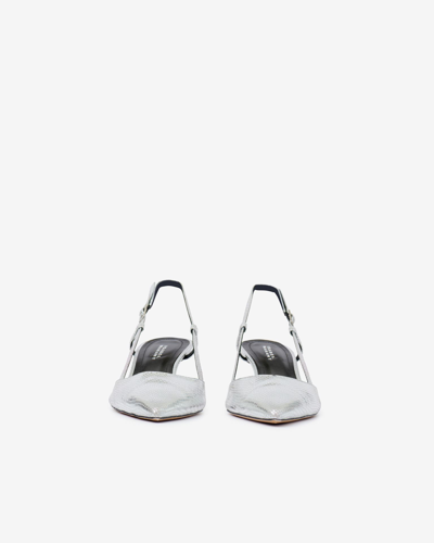 Isabel Marant 50mm Piery Slingback Pumps In Silver