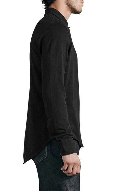 Shop Rag & Bone Fit 2 Tomlin Slim Fit Solid Cotton Button-up Shirt In Black