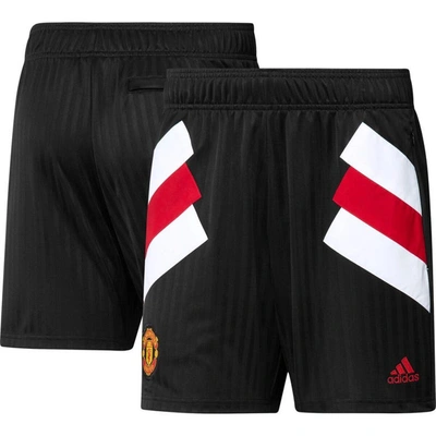 Shop Adidas Originals Adidas Black Manchester United Football Icon Shorts