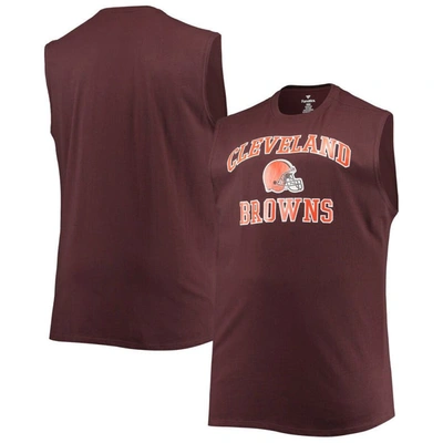 Shop Profile Brown Cleveland Browns Big & Tall Muscle Tank Top