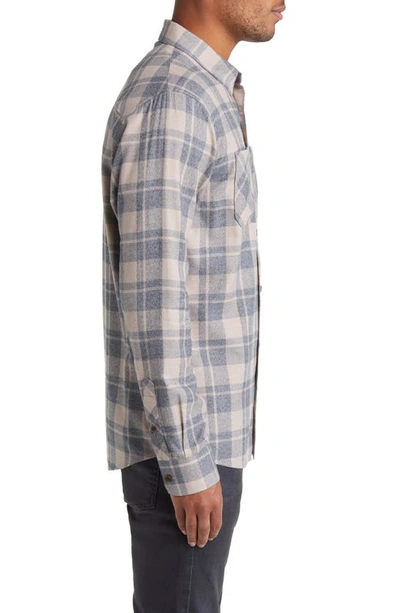 Shop Travismathew Cloud Plaid Flannel Button-up Shirt In Portabella/ Black