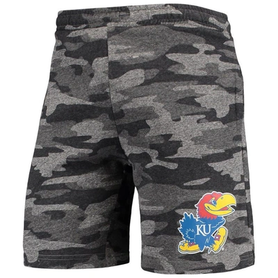 Shop Concepts Sport Charcoal/gray Kansas Jayhawks Camo Backup Terry Jam Lounge Shorts