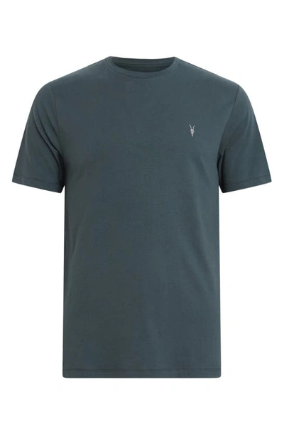 Shop Allsaints Brace Tonic Slim Fit Cotton T-shirt In Dark Slate Blue