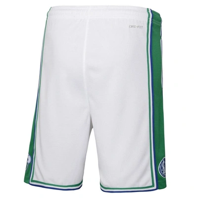 Shop Nike Youth  White Dallas Mavericks 2021/22 City Edition Courtside Swingman Shorts