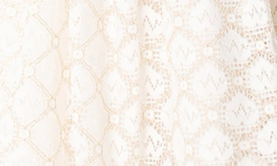 Shop Popatu Ruffle Sleeve Lace Overlay Dress In White