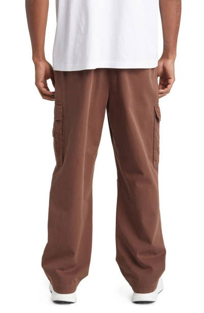 Shop Native Youth Relaxed Fit Cotton Cargo Pants In Brown